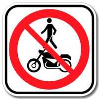 Accès interdit aux piétons et aux motocyclettes 