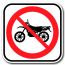 Accès interdit aux motocyclettes tout terrain