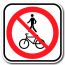 Accès interdits aux piétons et aux cyclistes