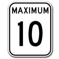 Maximum 10 km/heure