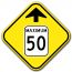 Signal avancé de limitation de vitesse (50)