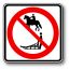 Accès interdit aux cavaliers et aux traîneaux à chiens